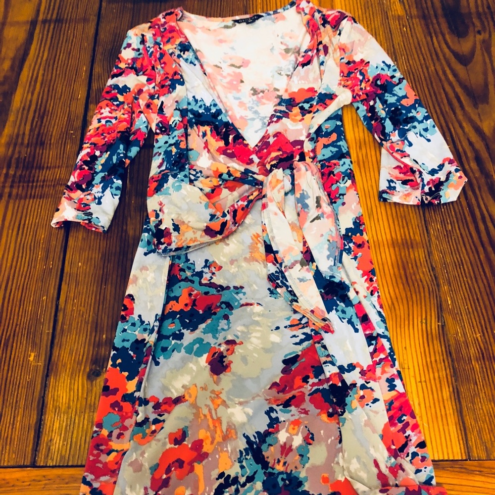 Form fitting wrap dress